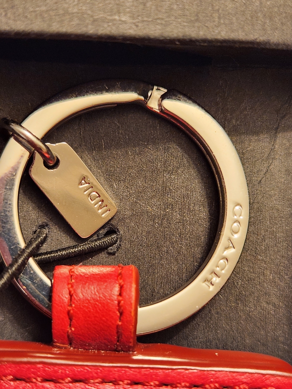 Coach Red Leather Keychain - Picture 11 of 11